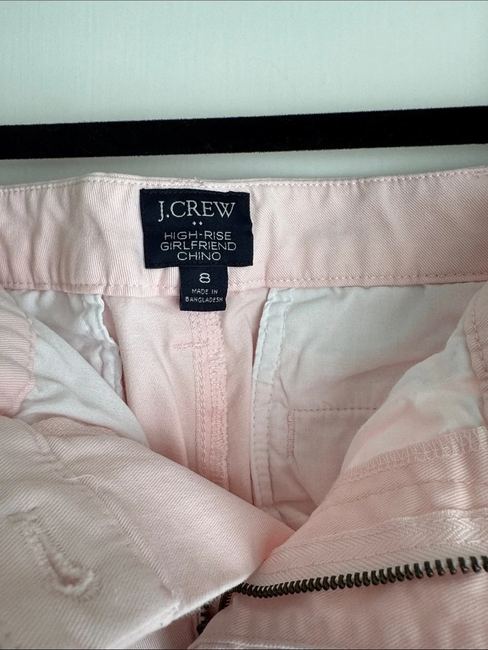 J. Crew High-Rise Girlfriend Chinos - Pale Pink